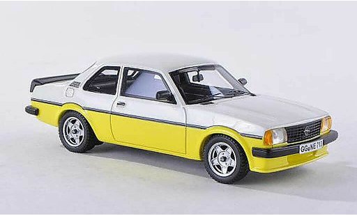 Opel Ascona B Base 1/43 Neo i2000 geel/wit 2-turig 1980 modelauto