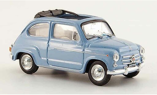 Fiat 600 D 1/43 Brumm open blauw 1960 modelauto