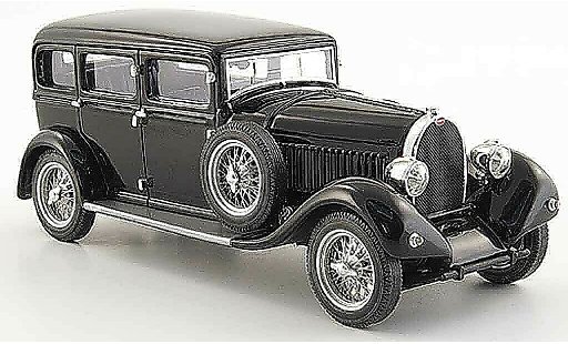 Bugatti 46 limousine 1/43 Luxcar zwart 1 modelauto