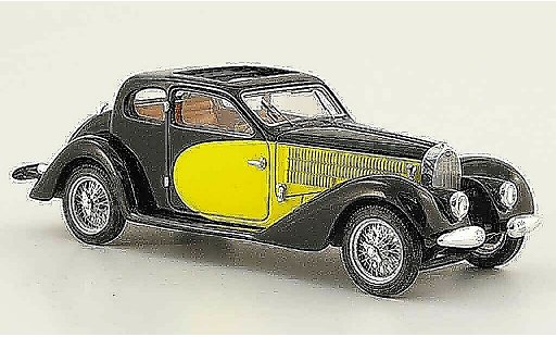 Bugatti 57 Ventoux 1/43 Luxcar SC zwart geel 1938 modelauto