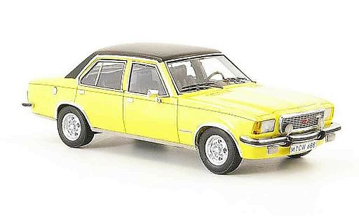 Opel Commodore B 1/43 Neo gs e geel zwart lim. auflage 1973 modelauto