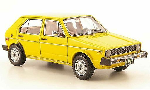 Volkswagen Golf Base 1/43 Neo Rabbit (US ) geel 5-portes lim. Aufl. 300 1975 modelauto