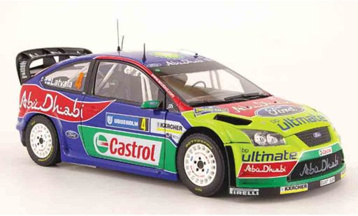 Ford Focus RS WRC 1/18 Sun Star no.4 bp/abu dhabi rallye Zweden 2008 modelauto