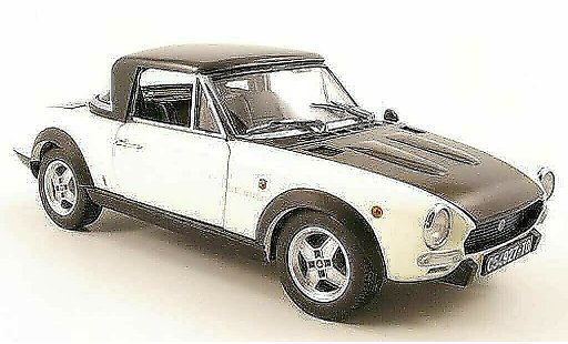 Fiat 124 Sport Spider 1/18 Sun Star csa wit/mat zwart 1972 modelauto