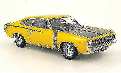 Chrysler Charger Coupe 1/18 Autoart e49 geel modelauto