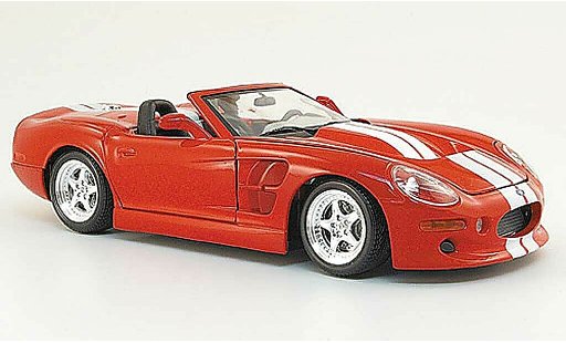 Shelby Series 1 Base 1/18 Maisto rood wit modelauto