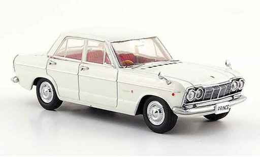 Nissan Skyline Prince 1/43 Ebbro 2000 GTB wit 1965 modelauto