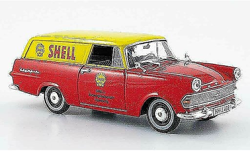 Opel Rekord P2 1/43 Starline p 2 caravan rood geel s 1960 modelauto