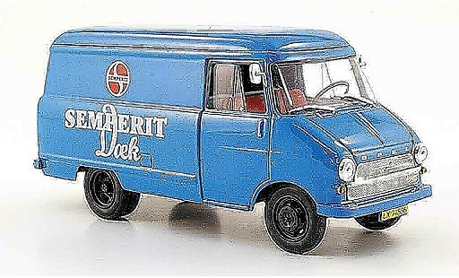 Opel Blitz Base 1/43 Starline bestelwagenwagen a blauw semperit 1960 modelauto