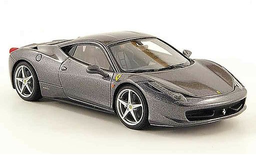 Ferrari 458 Italia 1/43 Look Smart grijs 2009 modelauto