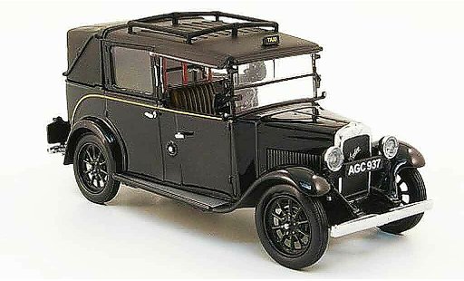 Austin Low Loader taxi 1/43 Oxford zwart modelauto