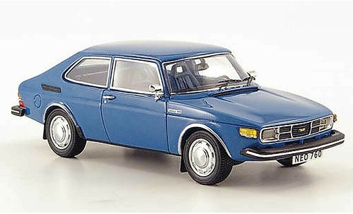 Saab 99 Combi Coupe 1/43 Neo blauw 1975 modelauto