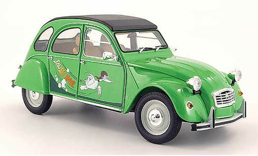 Citroen 2CV Berline 1/18 Minichamps sausss ente groen 1987 modelauto