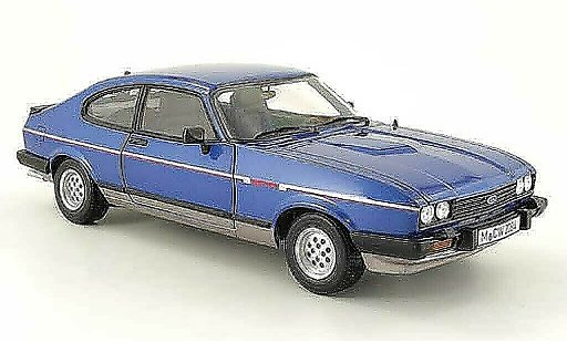 Ford Capri 2.8i 1/18 Norev mk3 blauw/grijs mcw 1981 modelauto