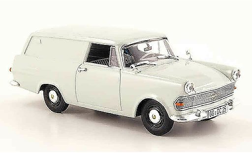 Opel Rekord P2 1/43 Bing bestelwagen grijs modelauto