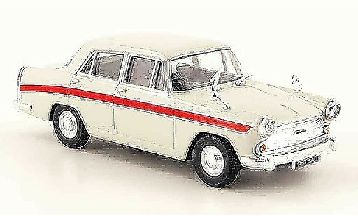 Austin A60 berline 1/43 Cararama Cambridge grijs rood modelauto