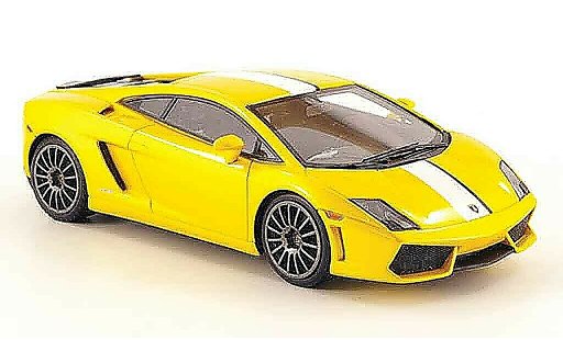 Lamborghini Gallardo LP550-2 1/43 Look Smart valentino balboni geel wit modelauto
