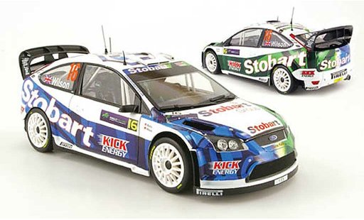 Ford Focus RS WRC 1/18 Sun Star 08 no.16 stobart rallye irlande 2009 modelauto