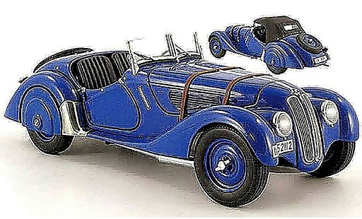 Bmw 328 roadster 1/18 Autoart 1938 blauw modelauto