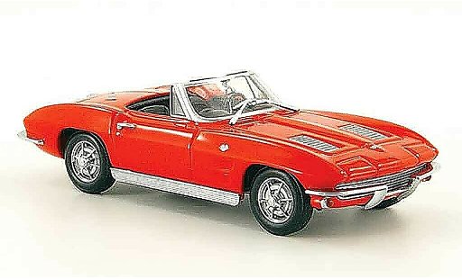Chevrolet Corvette Convertible 1/43 Minichamps C2 Cabriolet rood MCW 1963 modelauto