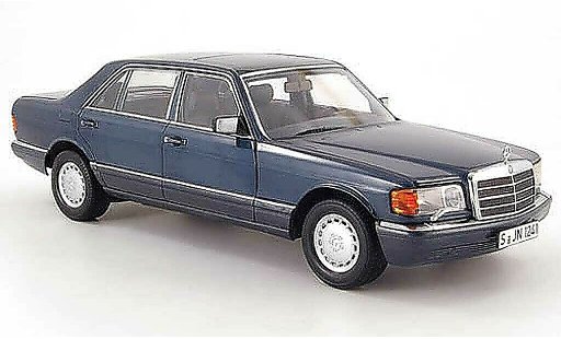 Mercedes 560 Base 1/18 Norev (w126) blauwgrijs 1985 modelauto