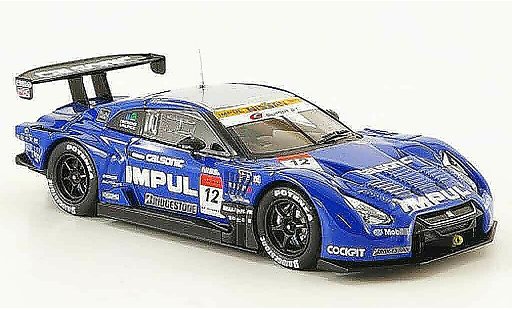 Nissan Skyline R35 1/43 Ebbro GT R No.12 Impul Calsonic SGT 500 Fuji 2009 modelauto