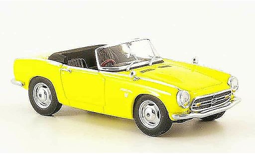 Honda S800 Roadster 1/43 Ebbro geel 1966 modelauto