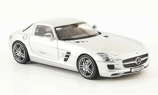 Mercedes SLS Coupe 1/43 Schuco AMG (C197) grijs metallic 2010 modelauto