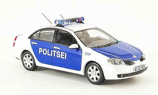Nissan Primera Base 1/43 J Collection Politsei politie Estland Linkslenker 2004 modelauto