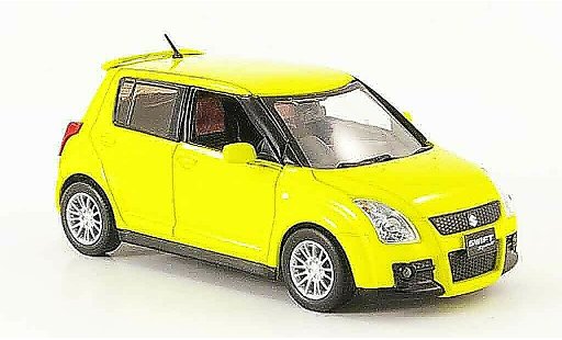 Suzuki Swift Sport 1/43 J Collection geel Funfturer Rechtslenker 2005 modelauto