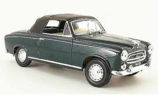 Peugeot 403 Cabriolet 1/18 Welly groen avec capote 1957 modelauto