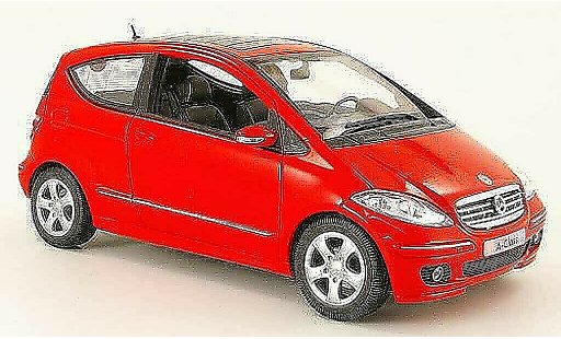 Mercedes Classe A Base 1/18 Welly 200 rood 3 portes modelauto