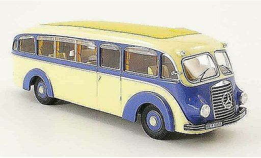 Mercedes L3500 Bus 1/43 Premium Cls Stromlinienbus blauw beige modelauto