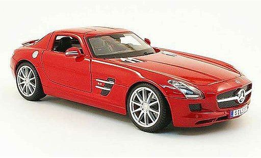 Mercedes SLS Coupe 1/18 Maisto coupe amg (c197) rood 2010 modelauto