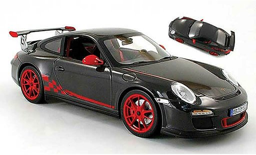 Porsche 911 GT3 RS 1/18 Norev 2009 grijs/rood modelauto