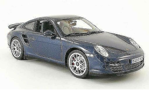 Porsche 911 Turbo 1/18 Norev blauw 2009 modelauto