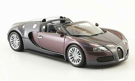 Bugatti Veyron Grand Sport 1/43 Minichamps grijs paars 2009 modelauto