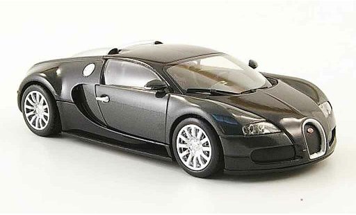 Bugatti Veyron coupe 1/43 Minichamps 16.4 grijs zwart 2009 modelauto