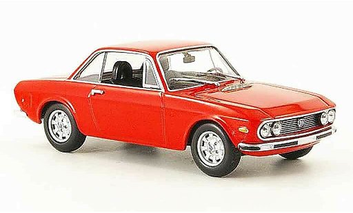 Lancia Fulvia HF 1/43 Minichamps 1600 rood 1970 modelauto