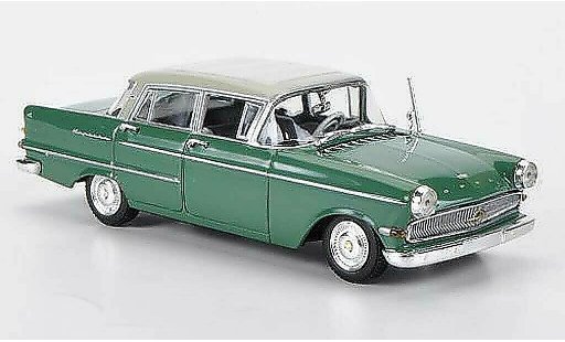 Opel Kapitan Base 1/43 Minichamps groen/beigegrijs 1959 modelauto