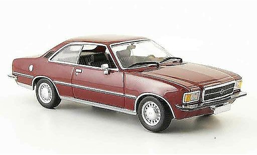 Opel Rekord D 1/43 Minichamps coupe rood 1975 modelauto
