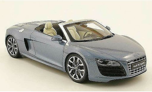 Audi R8 spyder 1/18 Kyosho grijs blauw modelauto