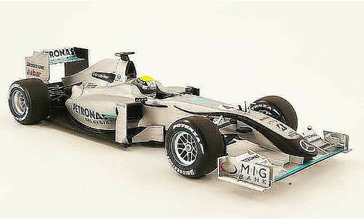 Mercedes F1 2009 1/18 Minichamps gp no.4 petronas n.rosberg showcar 2010 modelauto