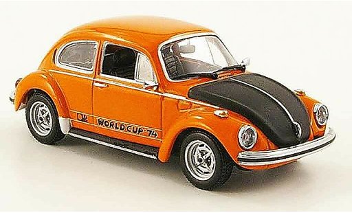 Volkswagen Coccinelle Base 1/43 Minichamps 1303 world cup oranje zwart 1974 modelauto