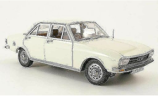 Audi 100 berline 1/18 Signature (c1) creme wit 1971 modelauto