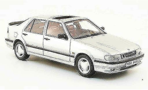 Saab 9000 CS 1/43 Neo Aero grijs metallic 1995 modelauto