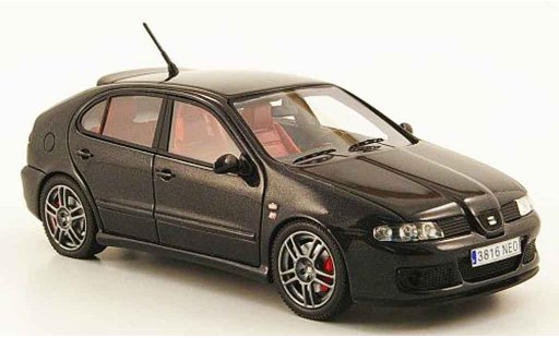 Seat Leon Cupra 1/43 Neo mk1 r zwart 2003 modelauto