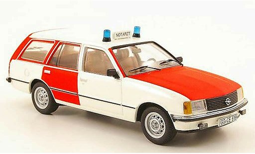Opel Rekord E 1/43 Schuco Caravan Notarzt modelauto