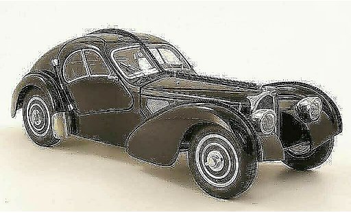 Bugatti 57 Atlantic 1/18 CMC SC coupe zwart 1938 chassis-nr. .591 modelauto