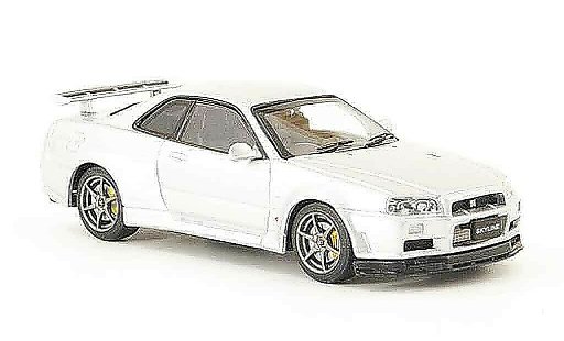 Nissan Skyline R34 1/43 Ebbro GT R V Spec II grijs metallic 2001 02 modelauto